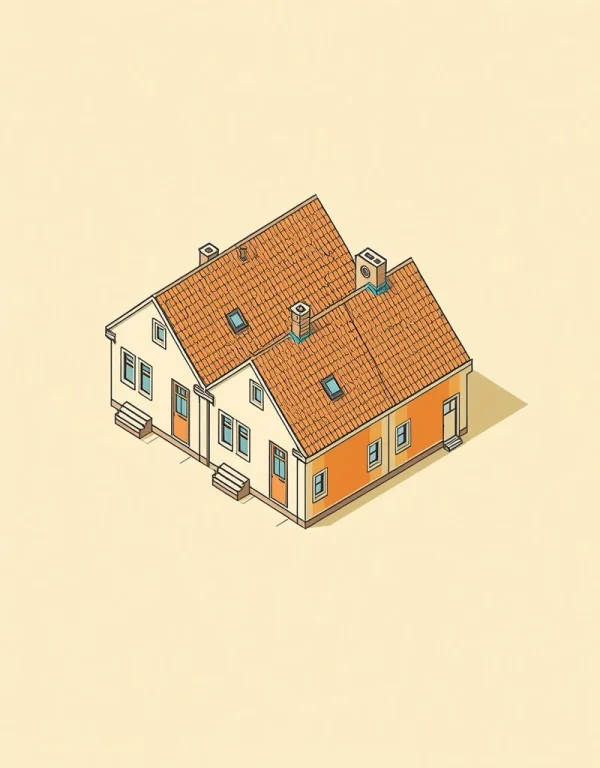 Ilustracja zabudowy szeregowej